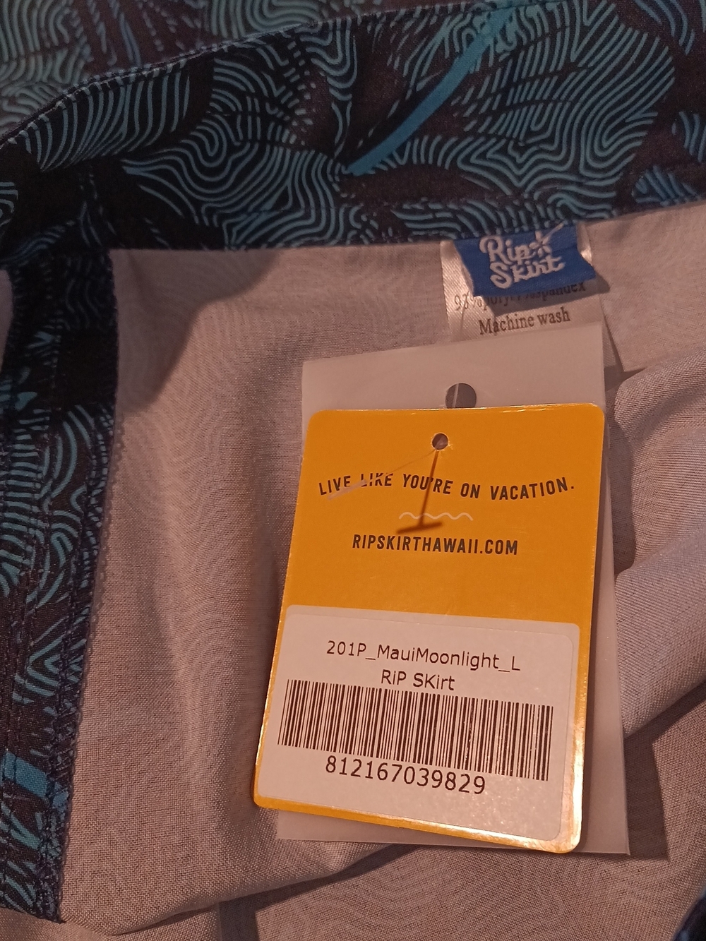 RipSkirt Length 2 Maui Moonlight Size L New - Picture 6 of 7